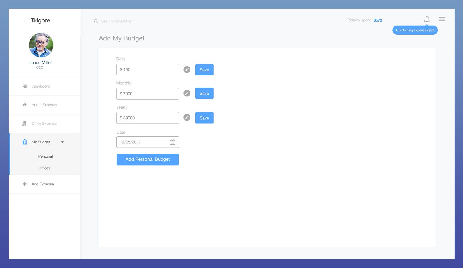 Trigore Add My Budget