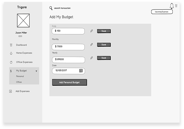 Trigore Wireframe