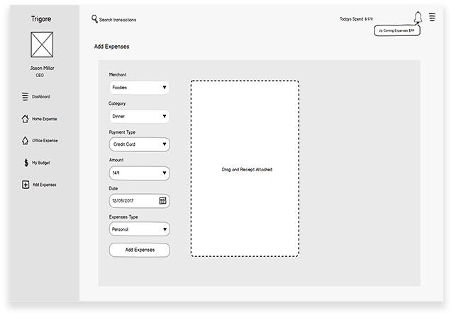 Trigore Wireframe